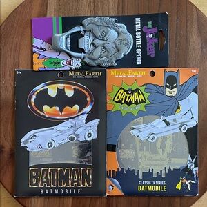Batman Metal Earth Model Kits and Joker Bottle Opener